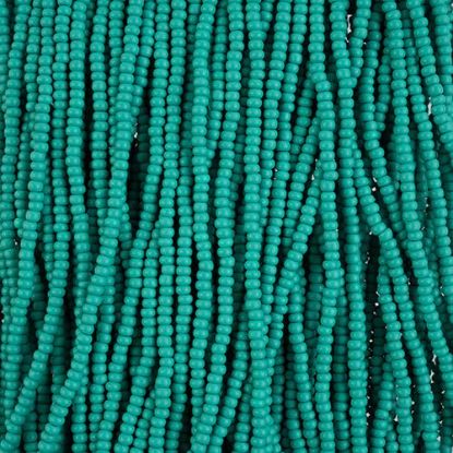 Picture of Size 10/0, Preciosa Czech Seed Beads, PermaLux Dyed Chalk Sea Green Matte, Sold by the Hank