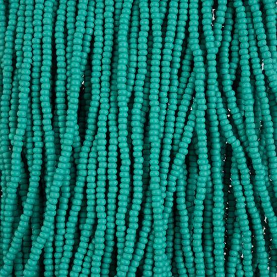 Picture of Size 10/0, Preciosa Czech Seed Beads, PermaLux Dyed Chalk Sea Green Matte, Sold by the Hank