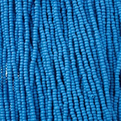 Picture of Size 10/0, Preciosa Czech Seed Beads, PermaLux Dyed Chalk Light Blue Matte, Sold by the Hank