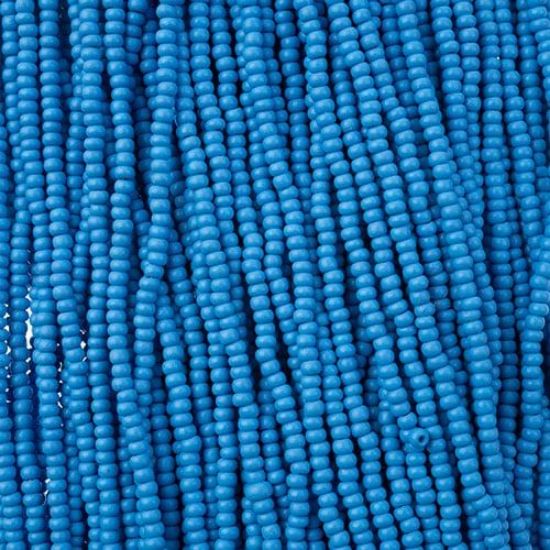 Picture of Size 10/0, Preciosa Czech Seed Beads, PermaLux Dyed Chalk Light Blue Matte, Sold by the Hank