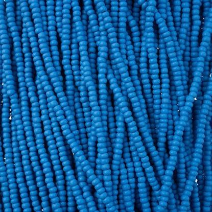 Picture of Size 10/0, Preciosa Czech Seed Beads, PermaLux Dyed Chalk Blue Matte, Sold by the Hank