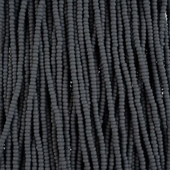 Picture of Size 10/0, Preciosa Czech Seed Beads, PermaLux Dyed Chalk Grey Matte, Sold by the Hank