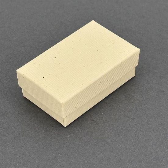 Picture of Oatmeal Groove Cotton Filled Gift Box, 2-1/2" W x 1-1/2" L x 7/8" H, Sold individually.