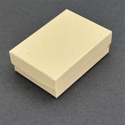 Picture of Oatmeal Groove Cotton Filled Gift Box, 3-1/16" W x 2-3/25" L x 1" H, Sold individually.