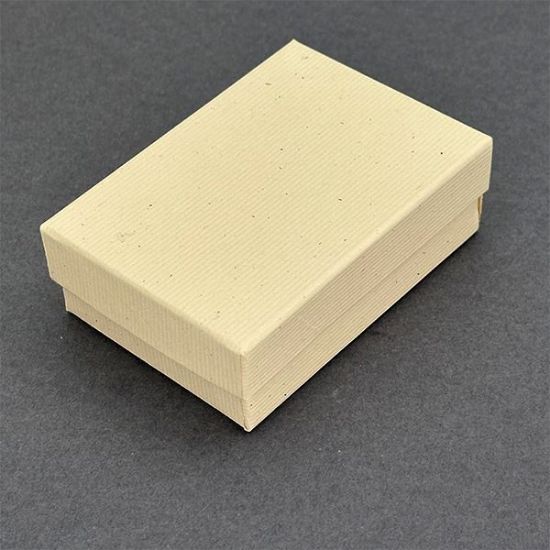 Picture of Oatmeal Groove Cotton Filled Gift Box, 3-1/16" W x 2-3/25" L x 1" H, Sold individually.