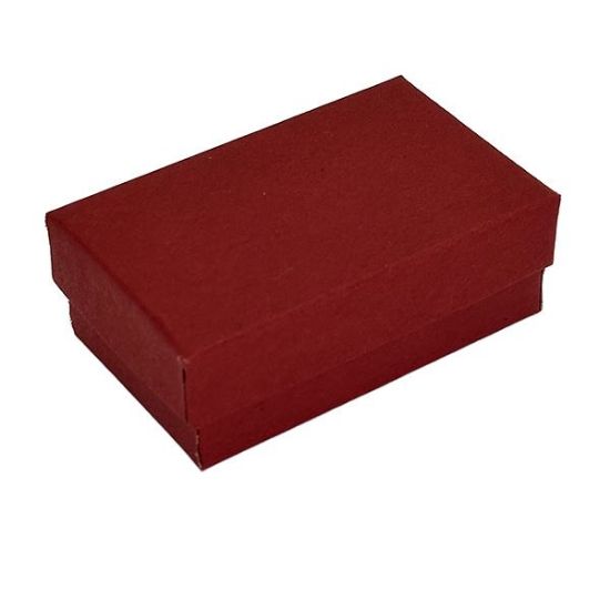 Picture of Brick Red Cotton Filled Gift Box, 2-1/2" W x 1-1/2" L x 7/8" H, Sold individually.