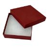 Picture of Brick Red Cotton Filled Gift Box, 3-1/2" W x 3-1/2" L x 1" H, Sold individaully.