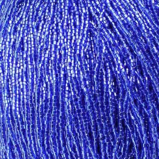 Picture of 2-Cut Size 10/0, Preciosa Czech Seed Bead, Silver-Lined Royal Blue, Sold by the Hank