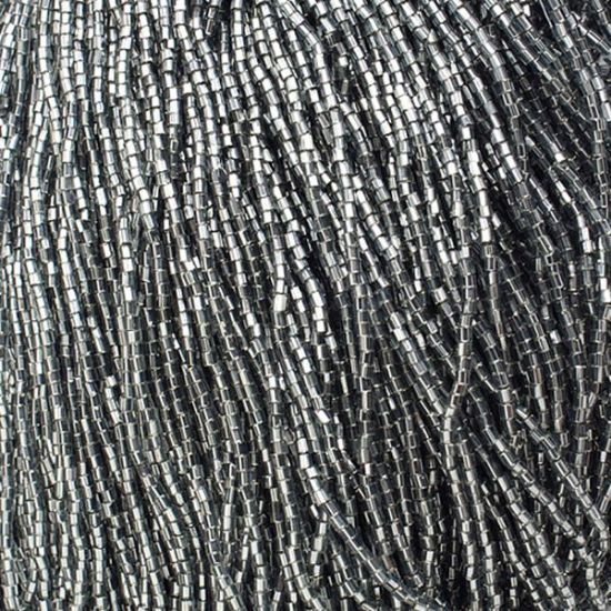 Picture of 2-Cut Size 10/0, Preciosa Czech Seed Bead, Silver-Lined Grey, Sold by the Hank
