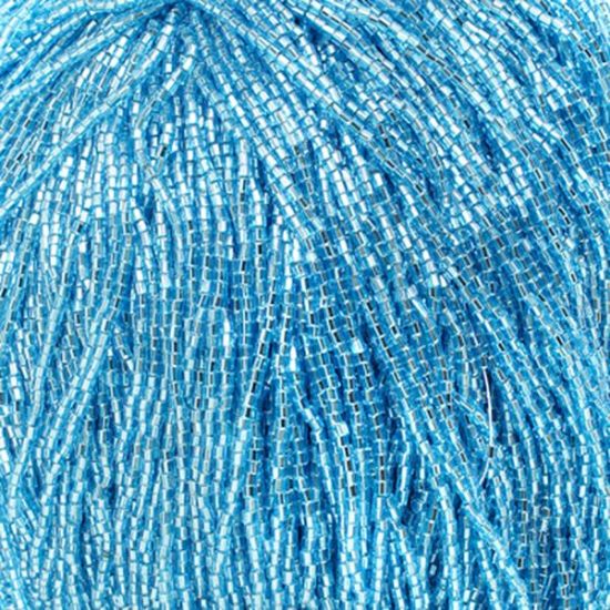 Picture of 2-Cut Size 10/0, Preciosa Czech Seed Bead, Silver-Lined Light Aqua, Sold by the Hank