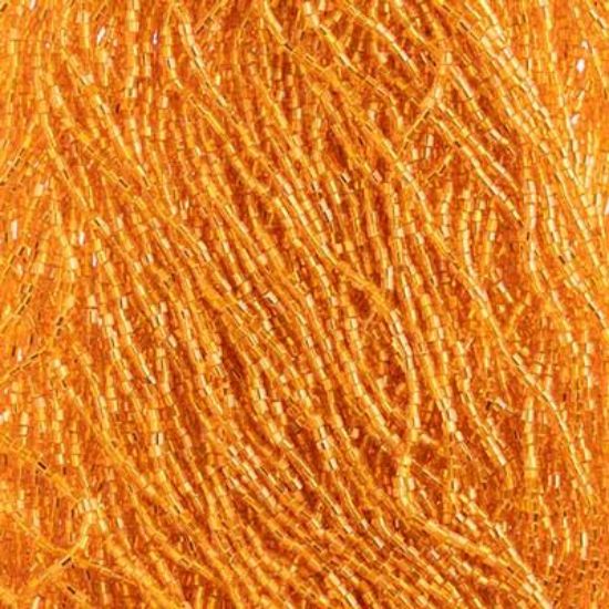 Picture of 2-Cut Size 10/0, Preciosa Czech Seed Bead, Silver-Lined Orange, Sold by the Hank