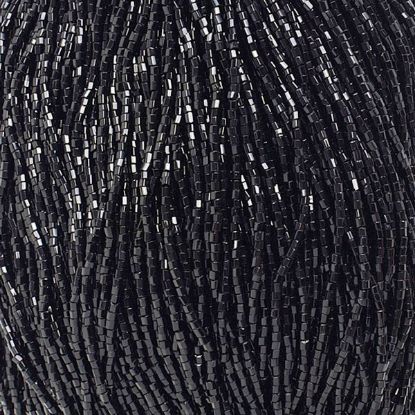 Picture of 2-Cut Size 10/0, Preciosa Czech Seed Bead, Opaque Black, Sold by the Hank