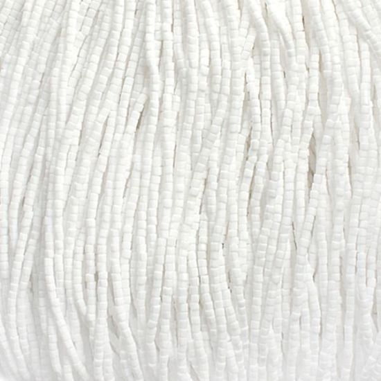 Picture of 2-Cut Size 10/0, Preciosa Czech Seed Bead, Opaque White, Sold by the Hank