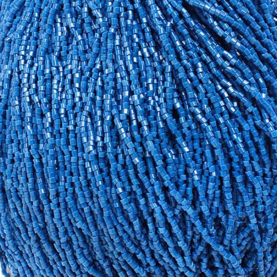 Picture of 2-Cut Size 10/0, Preciosa Czech Seed Bead, Opaque Dark Blue, Sold by the Hank