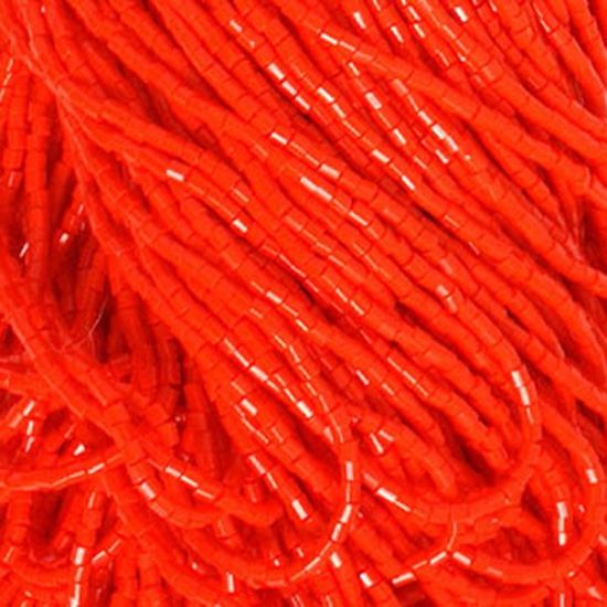 Picture of 2-Cut Size 10/0, Preciosa Czech Seed Bead, Opaque Orange, Sold by the Hank