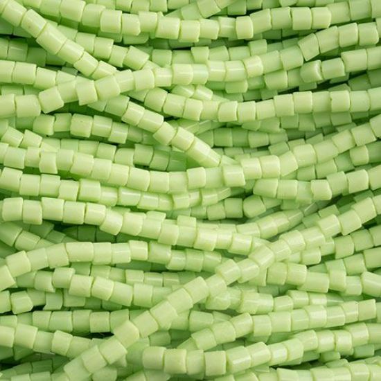 Picture of 2-Cut Size 10/0, Preciosa Czech Seed Bead, Opaque Pale Green, Sold by the Hank