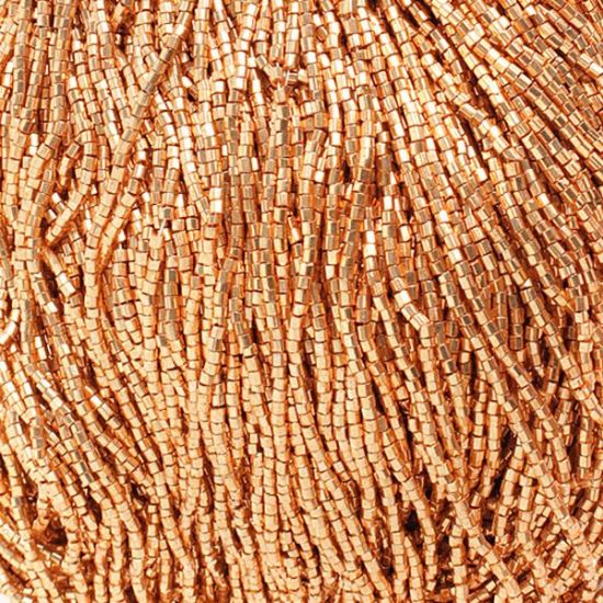 Picture of 2-Cut Size 10/0, Preciosa Czech Seed Bead, Metallic Gold, Sold by the Hank