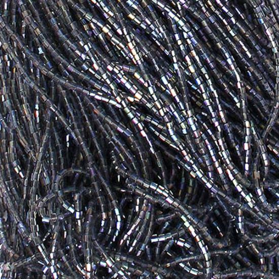 Picture of 2-Cut Size 10/0, Preciosa Czech Seed Bead, Transparent Grey Aurora Borealis, Sold by the Hank