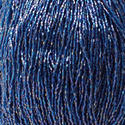 Picture of 2-Cut Size 10/0, Preciosa Czech Seed Bead, Transparent Aqua Aurora Borealis, Sold by the Hank