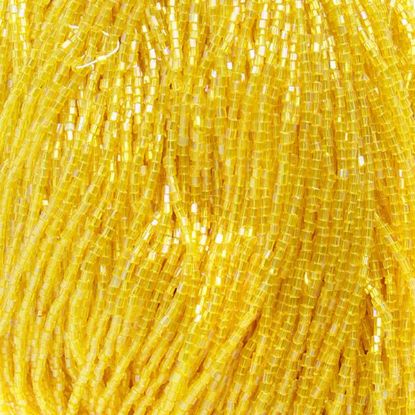Picture of 2-Cut Size 10/0, Preciosa Czech Seed Bead, Transparent Yellow Aurora Borealis, Sold by the Hank