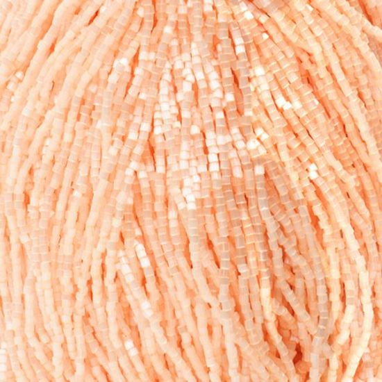 Picture of 2-Cut Size 10/0, Preciosa Czech Seed Bead, Satin Light Orange SOLGEL, Sold by the Hank