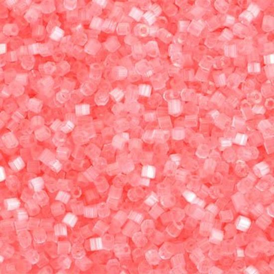 Picture of 2-Cut Size 10/0, Preciosa Czech Seed Bead, Satin Light Pink SOLGEL, Sold by the Hank