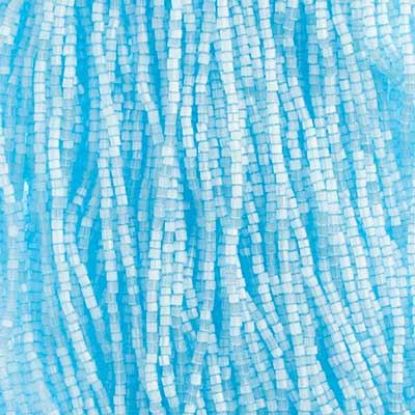 Picture of 2-Cut Size 10/0, Preciosa Czech Seed Bead, Satin Blue Dyed SOLGEL, Sold by the Hank