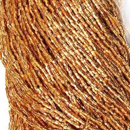 Picture of 2-Cut Size 10/0, Preciosa Czech Seed Bead, Metallic Gold Terra Color, Sold by the Hank