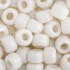 Picture of Plastic Pearl White Opaque Crow Beads, 9x6mm<br />100 Beads