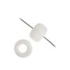 Picture of Plastic Pearl White Opaque Crow Beads, 9x6mm<br />100 Beads