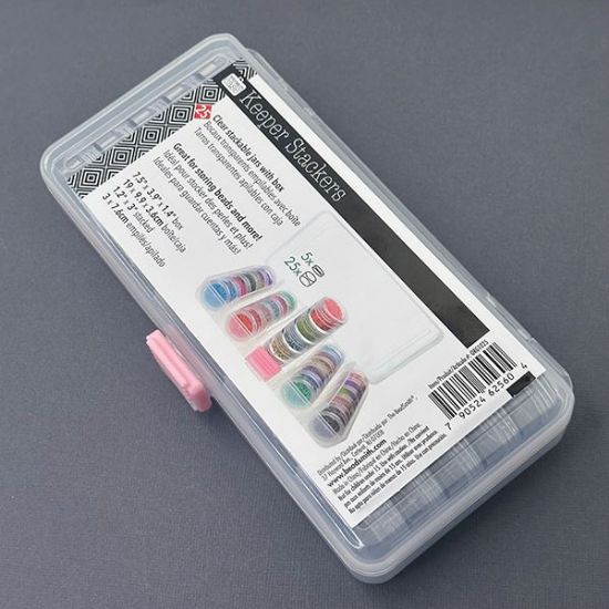 Picture of Storage Organizer with 25 Stackable Clear Jars with Box