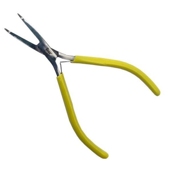 Picture of Micro-Fine Bent Flat Nose with Spring Plier, Approx. 5"