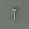 Picture of Sterling Silver 4mm Serrated Bezel Cup Ear Post .036" x 3/8", Sold Per Pair
