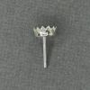 Picture of Sterling Silver 6mm Serrated Bezel Cup Ear Post .036" x 3/8", Sold Per Pair