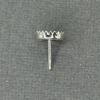 Picture of Sterling Silver 8mm Serrated Bezel Cup Ear Post .036" x 3/8", Sold Per Pair