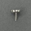 Picture of Sterling Silver 7x9mm Serrated Bezel Cup Ear Post .036" x 3/8", Sold Per Pair
