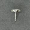 Picture of Sterling Silver 7x9mm Plain Bezel Cup Ear Post .036" x 3/8", Sold Per Pair