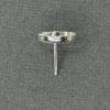 Picture of Sterling Silver 8x10mm Plain Bezel Cup Ear Post .036" x 3/8", Sold Per Pair