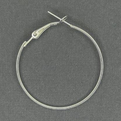 Picture of Silver Plated Euro Style Ear Hoop 35mm, 5 Pairs