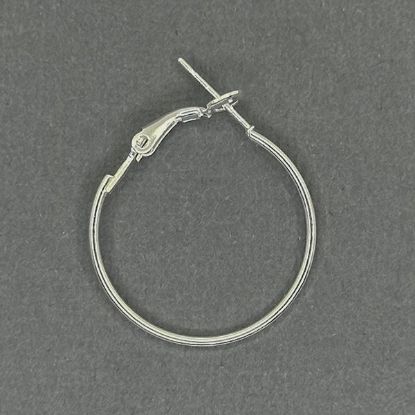 Picture of Silver Plated Euro Style Ear Hoop 25mm, 5 Pairs
