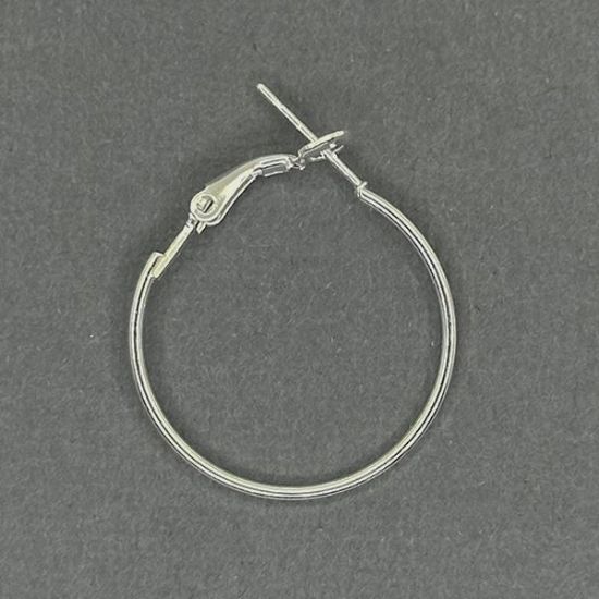 Picture of Silver Plated Euro Style Ear Hoop 25mm, 5 Pairs