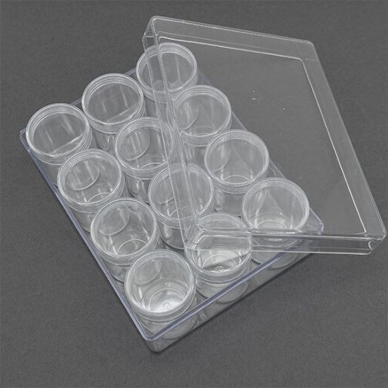 Picture of Storage Organizer with 12 Stackable Clear Jars, 6.25" x 4.75" x 2.1"