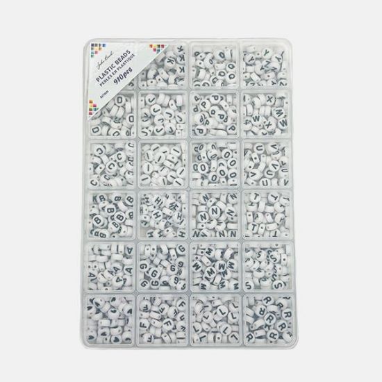 Picture of 4x7mm Alphabet Plastic Beads