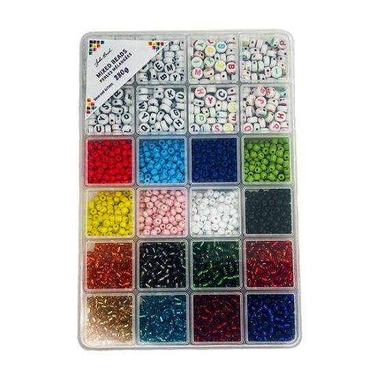 Picture of Assorted Plastic Beads With Elastic Cord