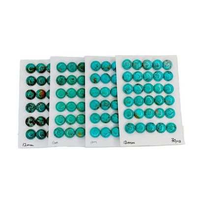 Picture of Stabilized Thunder Creek Turquoise Cabochon, 12mm Round