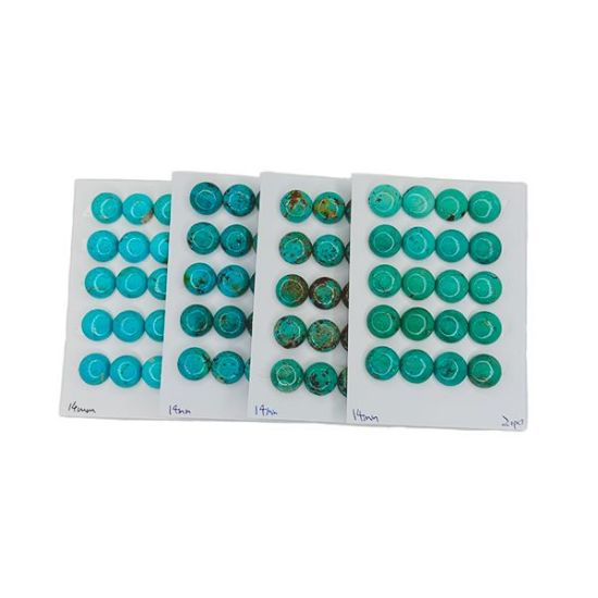 Picture of Stabilized Thunder Creek Turquoise Cabochon, 14mm Round