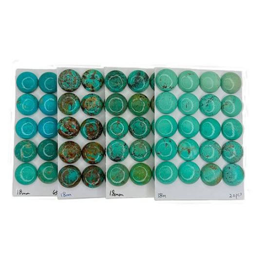 Picture of Stabilized Thunder Creek Turquoise Cabochon, 18mm Round