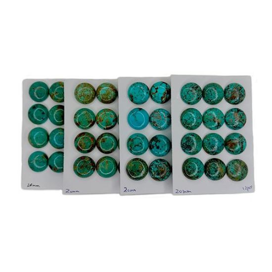Picture of Stabilized Thunder Creek Turquoise Cabochon, 20mm Round