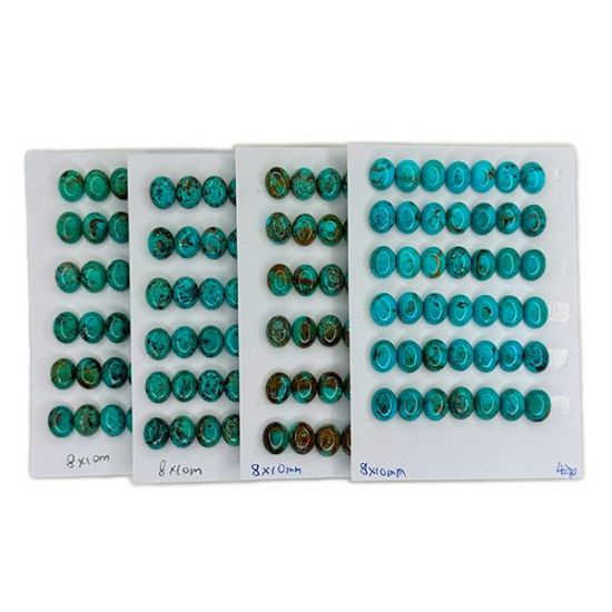 Picture of Stabilized Thunder Creek Turquoise Cabochon, 8x10mm Oval