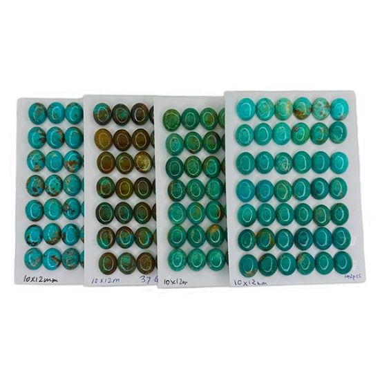 Picture of Stabilized Thunder Creek Turquoise Cabochon, 10x12mm Oval